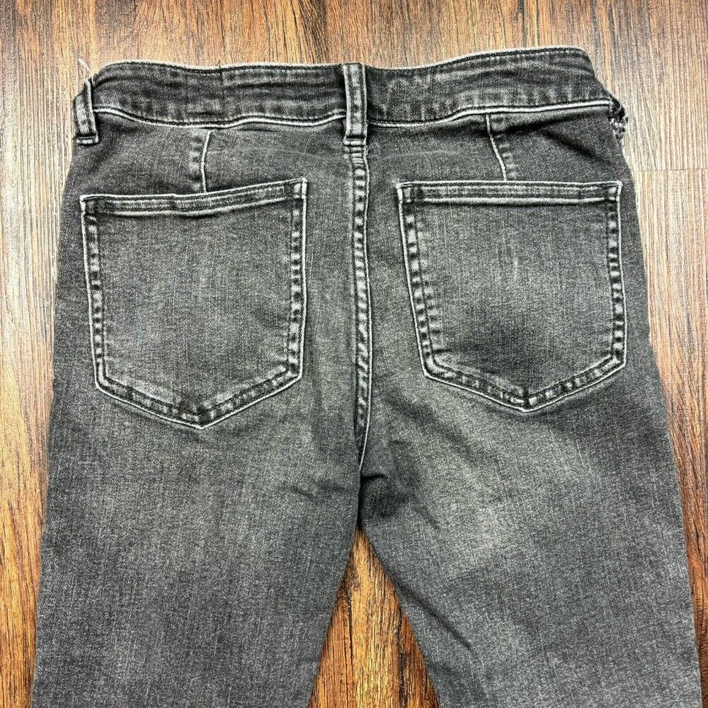 Free People We The Free Black Denim Jeans Zipper Accents Women's Size 25 - Picture 4 of 12